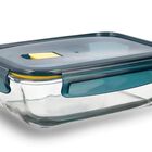 Tupper hermético de vidrio rectangular Quid 104cl astral