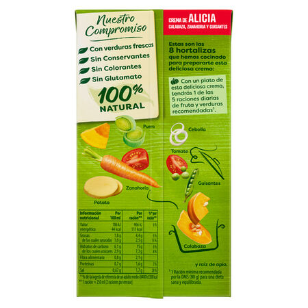 Crema con calabaza zanahoria y guisantes Knorr 500ml