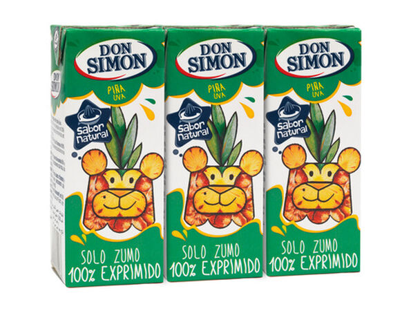 Zumo de piña y uva 100% exprimido Don Simón pack 3
