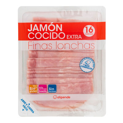 Jam&oacute;n cocido finas lonchas Alipende 200g