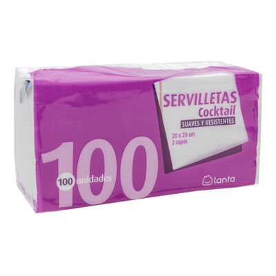 Servilletas Lanta 100 uds coktail medida 20x20cm