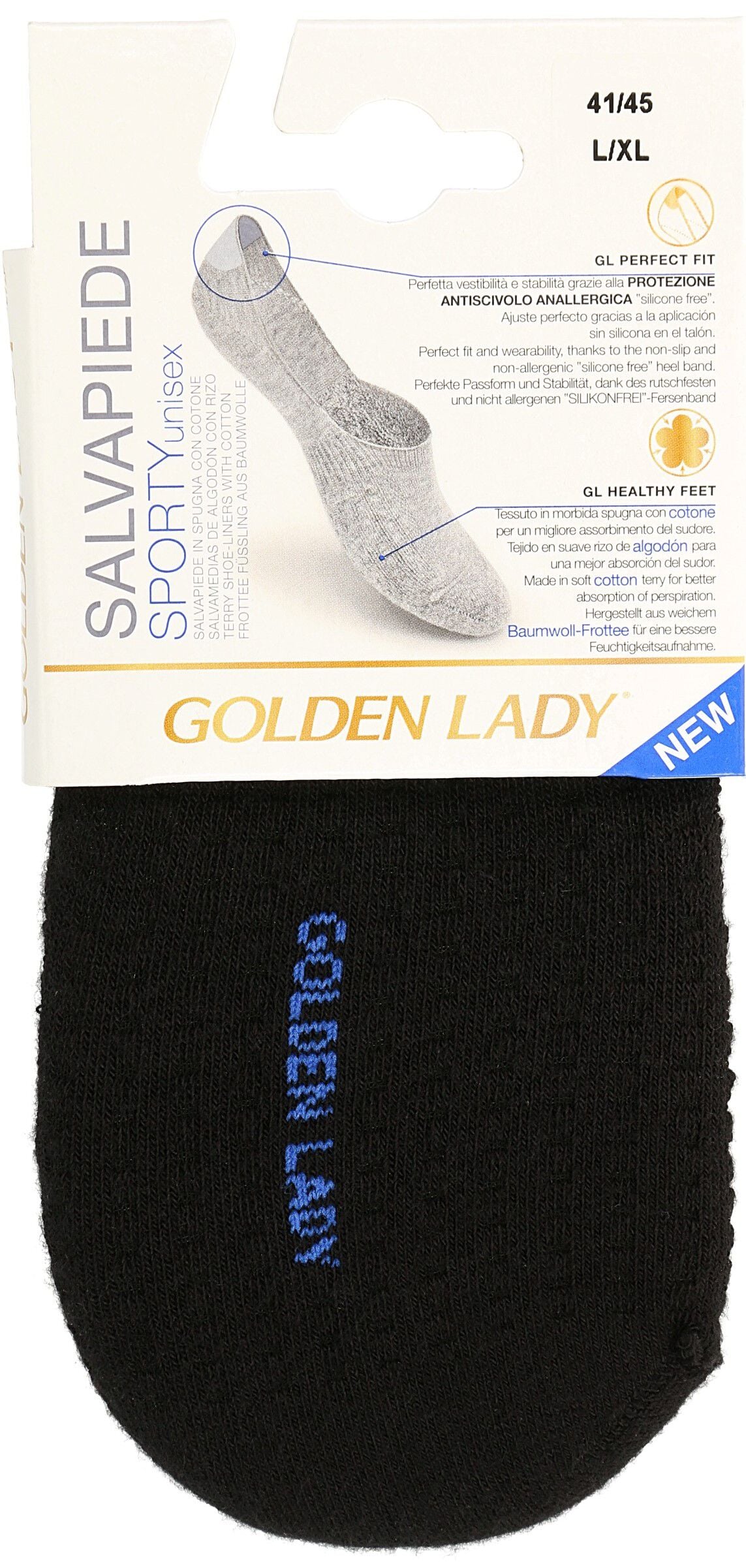Salvapies deportivo Golden Lady Talla L Negro