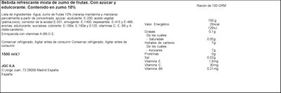 Refresco Simon Life 1,5l mandarina