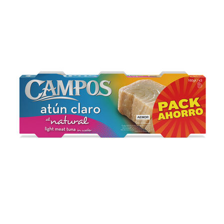 Atún claro al natural Campos pack 3