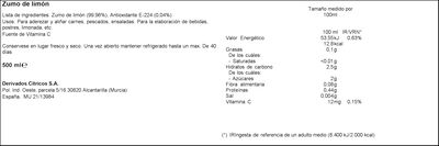 Lim&oacute;n exprimido Solim&oacute;n 500ml