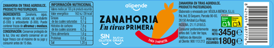 Zanahorias en tiras Alipende 180g