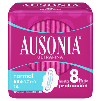 Compresas con alas Ausonia 14 uds normal