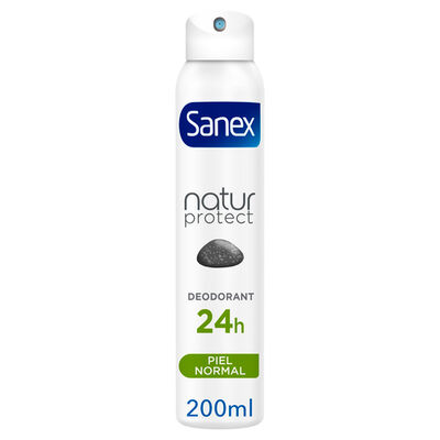 Desodorante spray Sanex Natur Protect piel normal 24h con piedra de alumbre 200ml
