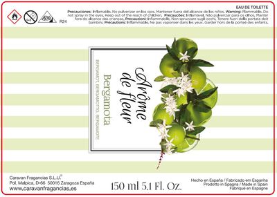 Colonia arome fleur Caravan 150ml bergamota