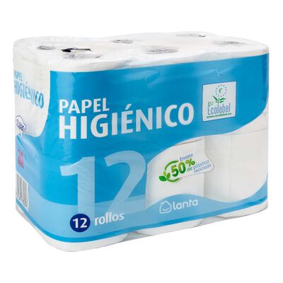 Papel higi&eacute;nico Lanta 12 rollos