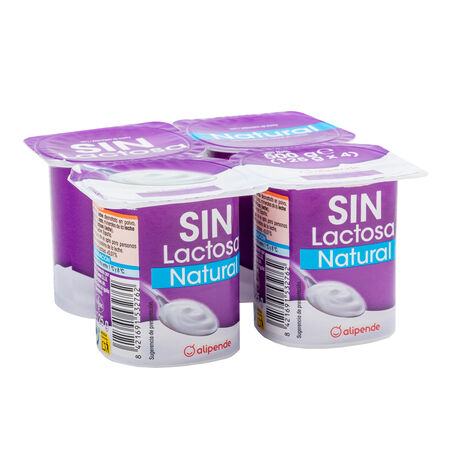 Yogur sin lactosa Alipende pack 4 natural