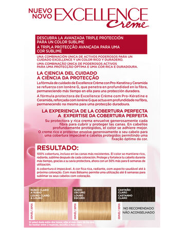 Tinte de cabello L'Or&eacute;al Excellence Creme n&ordm; 10 rubio clarisimo