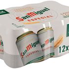 Cerveza rubia San Miguel Especial pack 12 latas 33cl