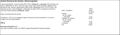Anillos a la romana sin gluten Pescanova 400g
