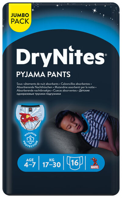 Pants calzoncillos Huggies Drynites Boys 17-30kg 16 uds