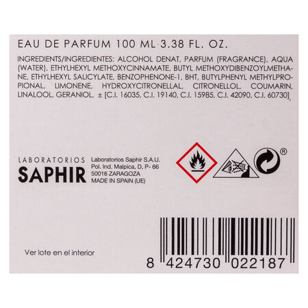 Eau de parfum Saphir woman 100ml red