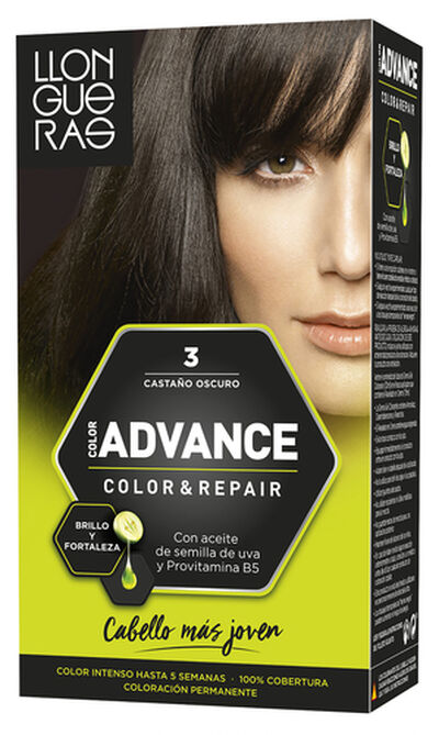 Tinte de cabello Llongueras Color Advance nº 3 castaño oscuro