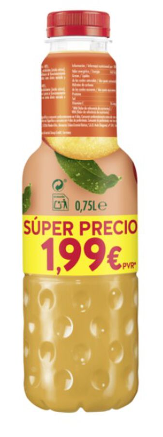 N&eacute;ctar de melocot&oacute;n granini 750 ml