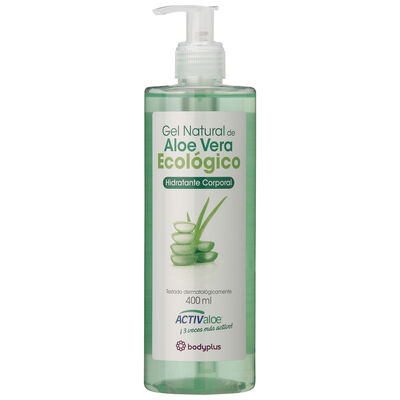 Gel hidratante natural ecol&oacute;gico con aloe vera Bodyplus 400 ml
