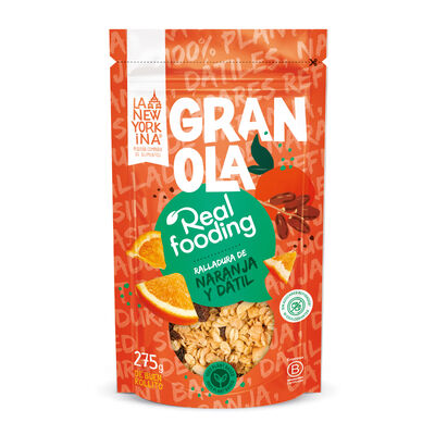 Granola sabor naranja y dátil Real Fooding La Newyorkina 275g