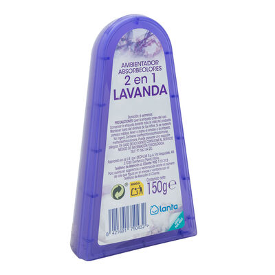 Ambientador absorbeolores 2 en 1 lavanda Lanta 150 g