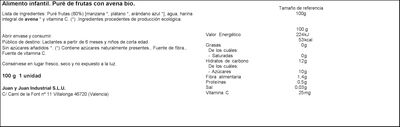 Pouch Be Plus eco frutas avena sin gluten 100g