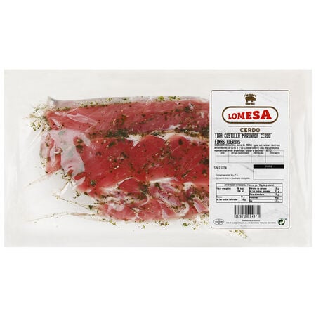 Tira de costilla de cerdo marinada Lomesa