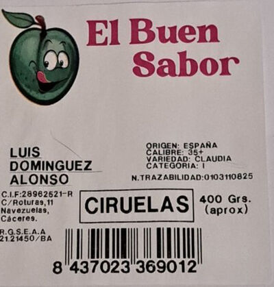 Ciruela claudia bandeja 400g