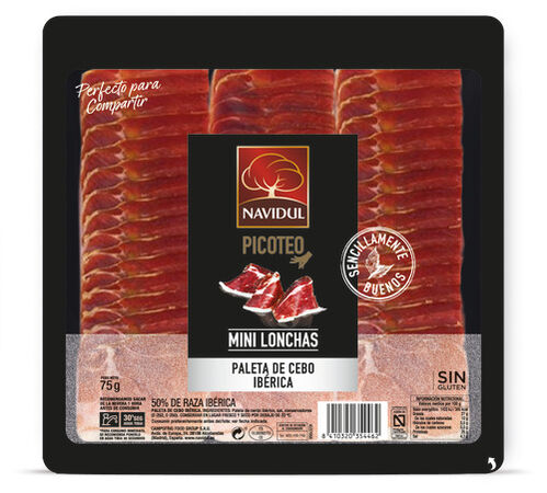 Paleta De Cebo Ibérica Navidul 75G Picoteo En Mini Lonchas