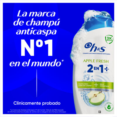 Champ&uacute; 2 en 1 apple fresh H&S 300 ml