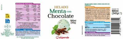 Helado tarrina Alipende menta y chocolate 500ml