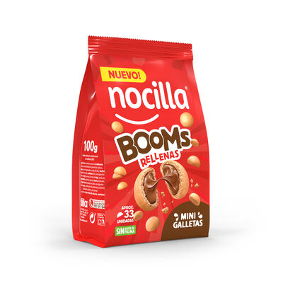 Galletas mini rellenas de Nocilla Booms 100g