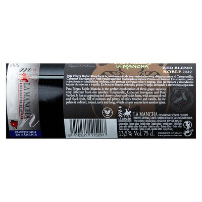 Vino tinto DO La Mancha Pata Negra Red Blend roble