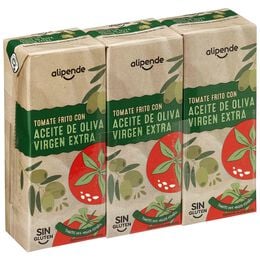 Tomate frito sin gluten con aceite de oliva virgen extra Alipende 210g pack 3