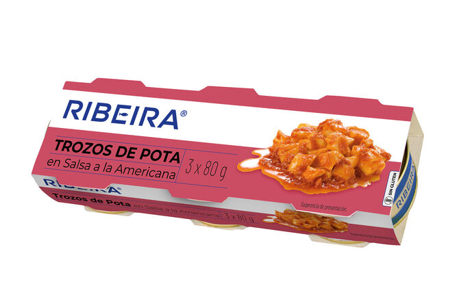 Pota en trozos con salsa americana Ribeira p3