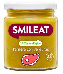 Alimento infantil ecológico de ternera con verduras Smileat 230 g