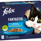 Comida húmeda para gatos festín del mar Felix 12uds