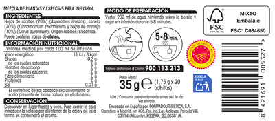 Infusi&oacute;n Alipende 20u rooibos canela y naranja