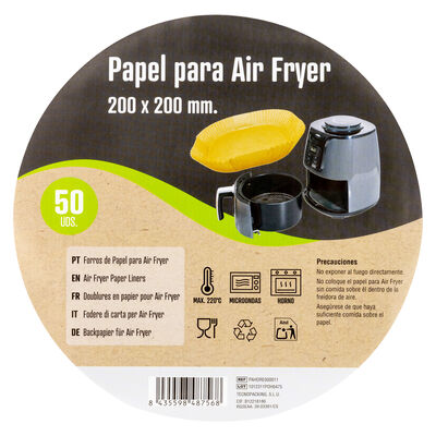 Papel Airfryer 20x20 cm 50 unidades