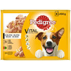 Comida h&uacute;meda perro Pedigree carne mixta pack 4