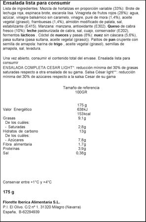Ensalada gourmet Florette 180g
