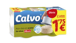 Atún claro en aceite de oliva Calvo pack 2 2 ud