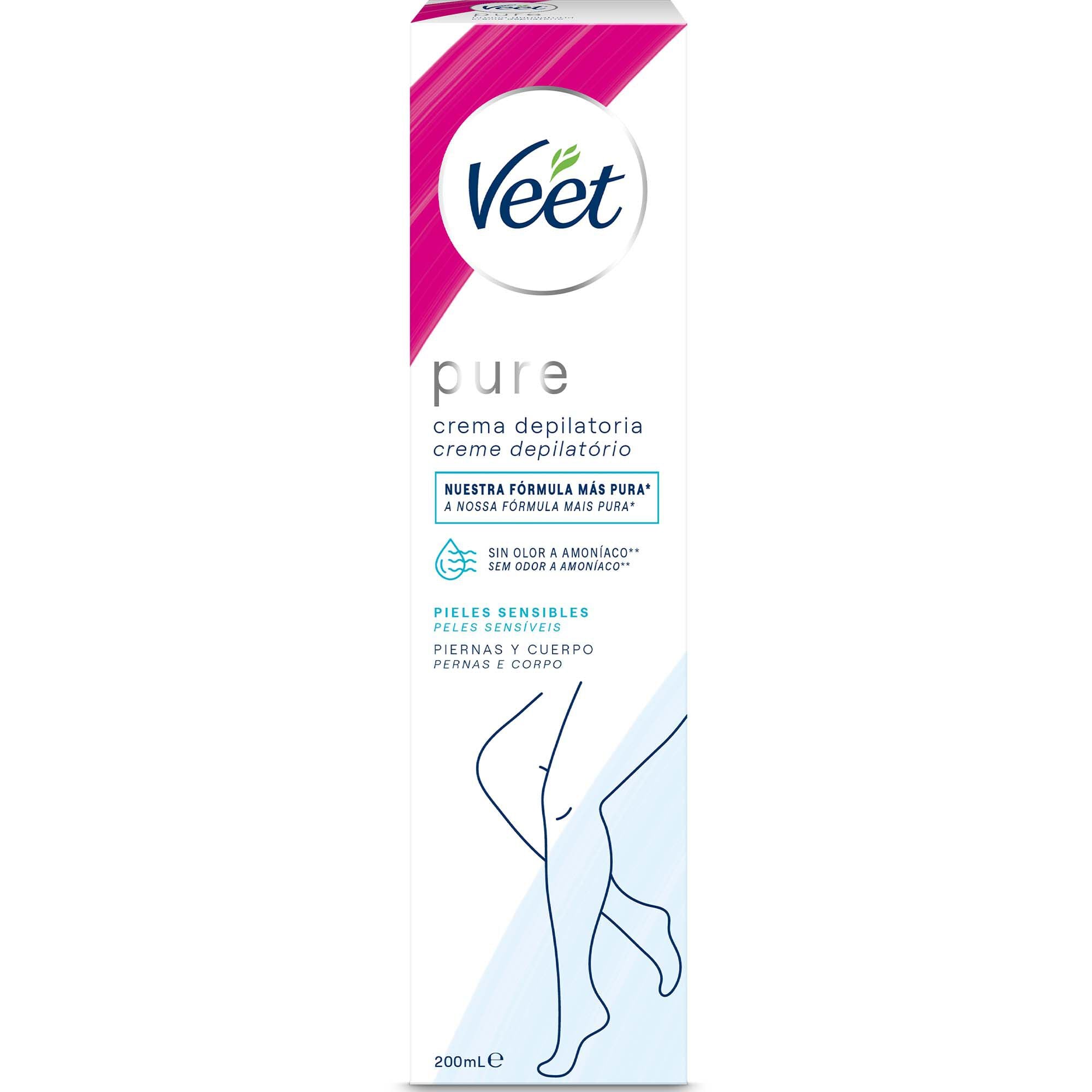 Crema depilatoria Veet tubo 200ml para cuerpo y piernas y piel sensible
