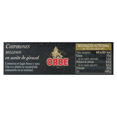 Chipiron relleno Orbe 72g en aceite girasol