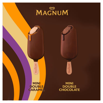 Helado Magnum mini double caramelo y chocolate con leche 6 unidades