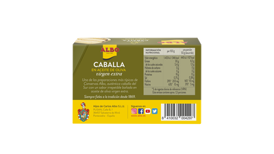 Filetes de caballa en aceite de oliva virgen Albo 85g