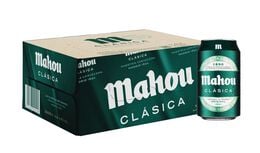 Cerveza rubia Mahou Clásica pack 12 latas 33cl