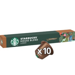 Café house blend lungo compatible con Nespresso intensidad 8 Starbucks 10 cápsulas