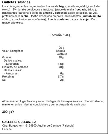 Galleta Cracker Gull&oacute;n Pack 3 300g