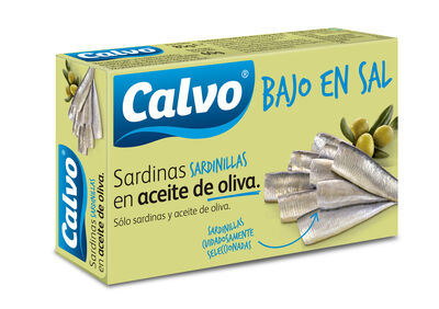Sardinilla en aceite de oliva baja en sal Calvo 60g